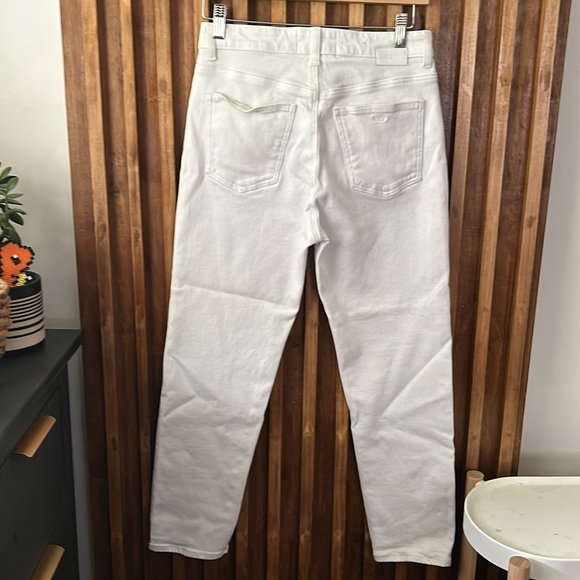 Anthropologie X CQY Straight Leg High Rise Jeans in White. Size 28X26 - Picture 4 of 16